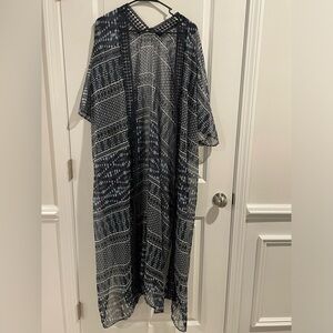 Blue and white Kimono